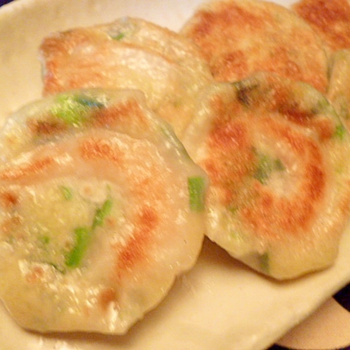 餃子の皮で☆丸ごと海老とおからのニラ饅頭